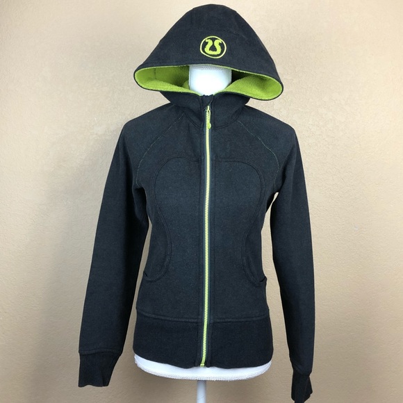 lululemon athletica Sweaters - Lululemon Dark Gray Scuba Hoodie Size 4